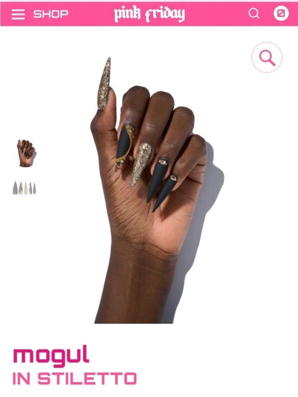 Pink Friday Nails Mogul in Stiletto XL